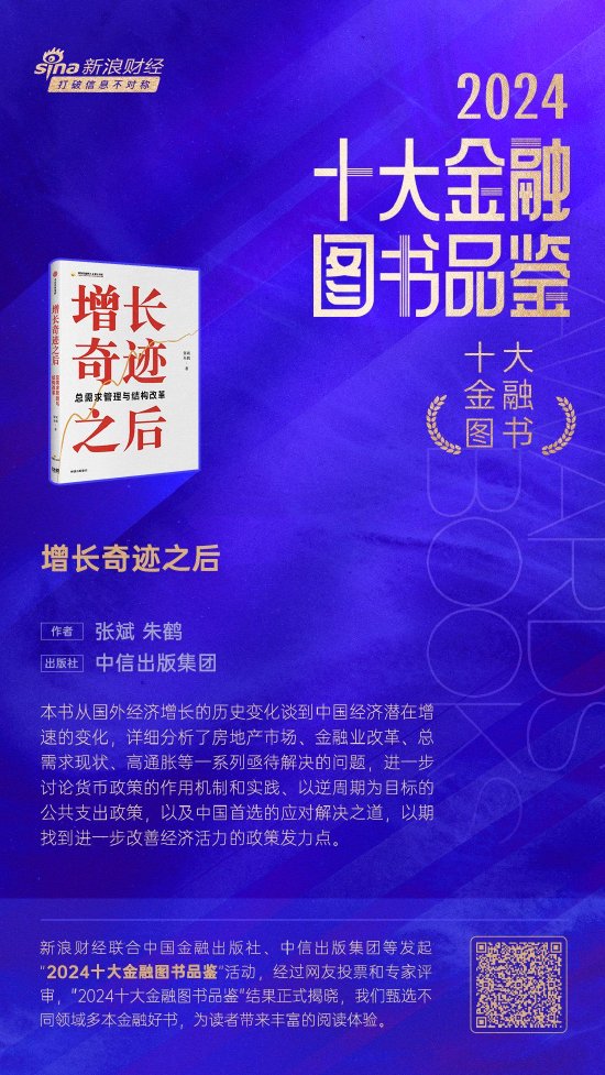 张斌、朱鹤《增长奇迹之后》获评2024十大金融图书