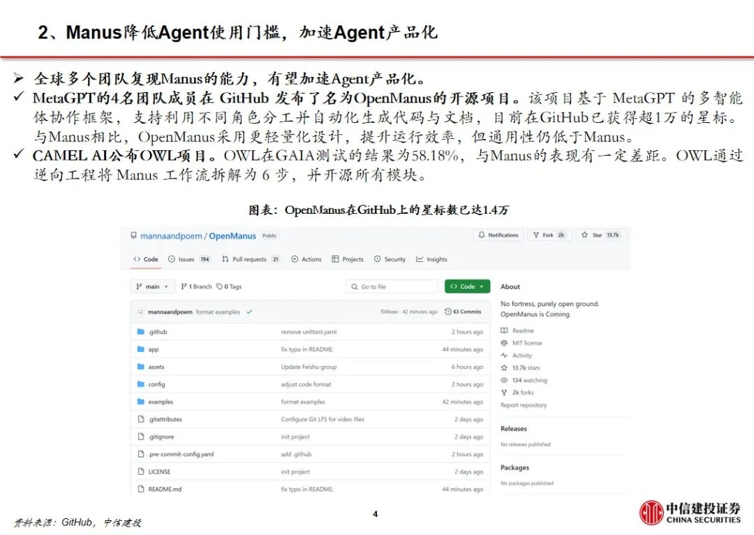 中信建投证券：Manus加速Agent落地 互联网AI价值持续重估